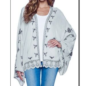 Free People Embroidered Kimino
